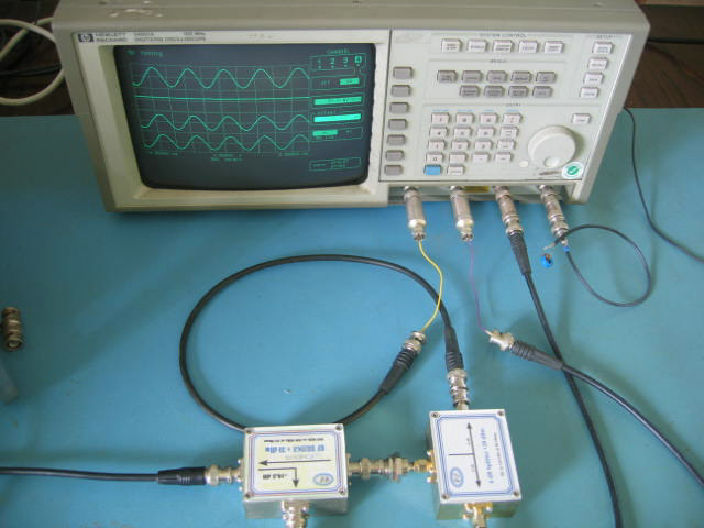[Photograph of oscilloscope showing incident current]