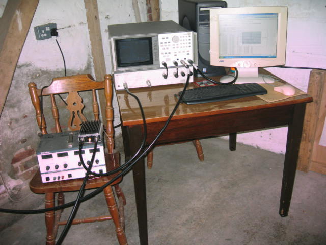 [Photograph of test equipment]