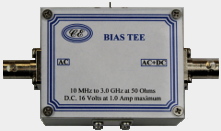 [Photograph of Bias Tee Box showing connectors]
